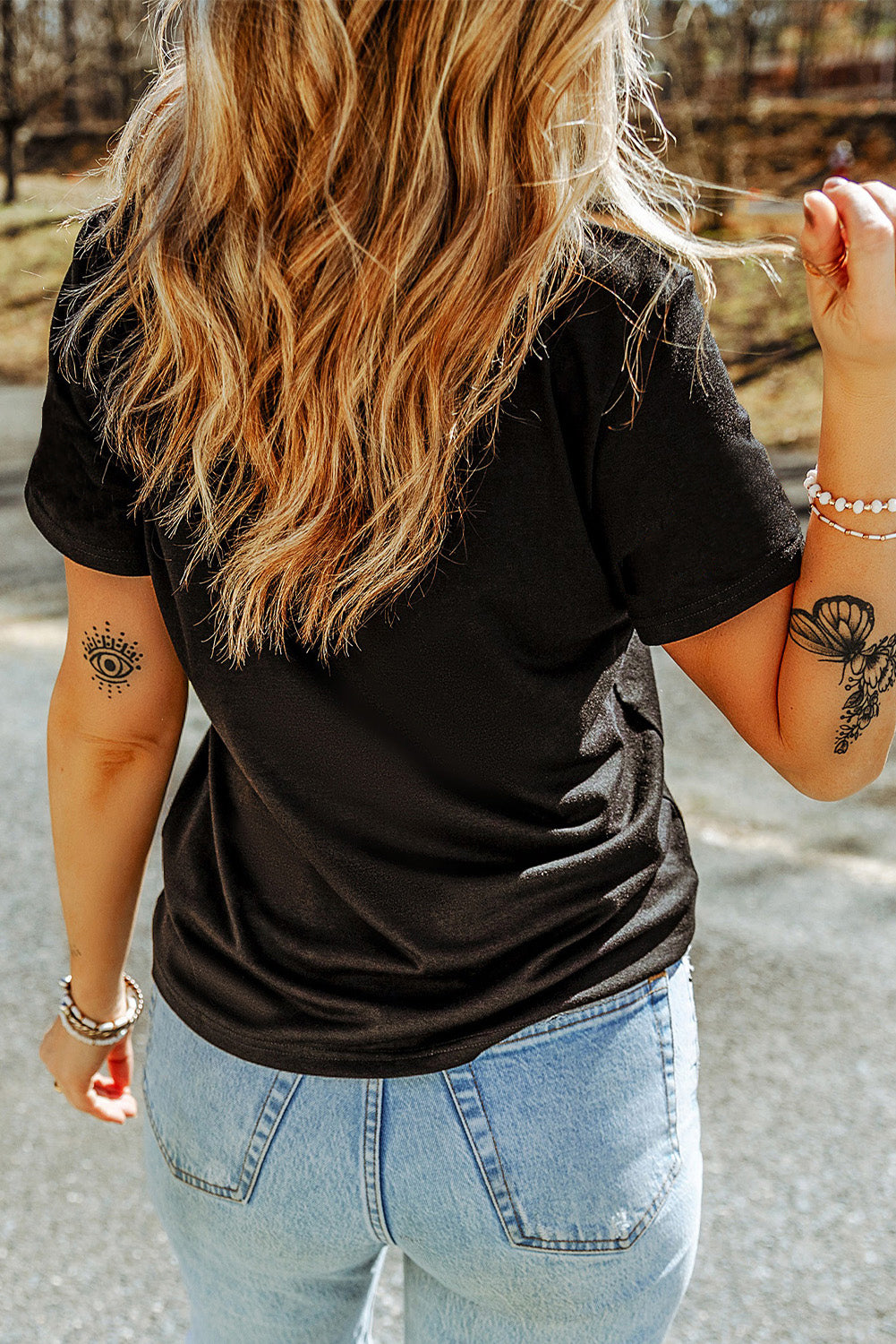 Black GOBBLE Leopard Letter Turkey Bow Graphic Heat Transfer Printing T Shirt