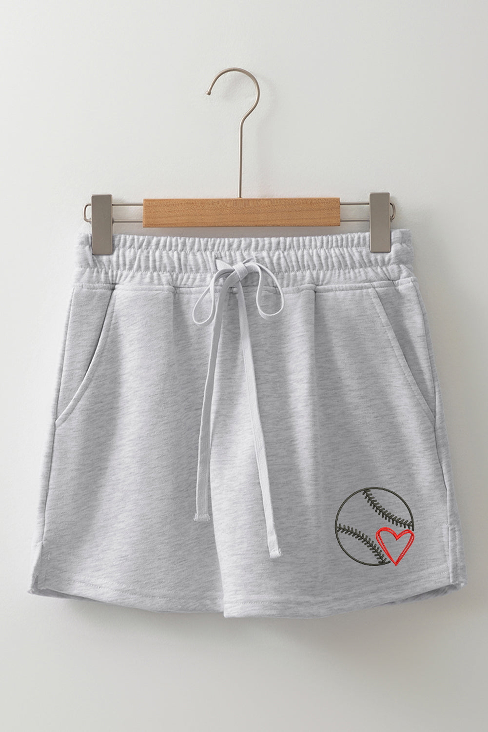 Light Grey Baseball Graphic French Terry Skort