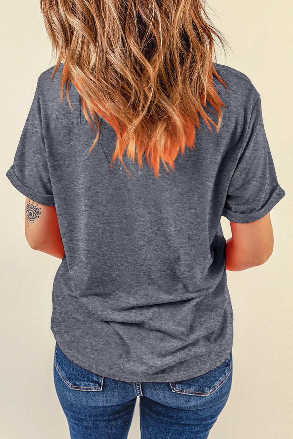 Gray Sequin Baseball Bat Graphic Game Day Casual Tee