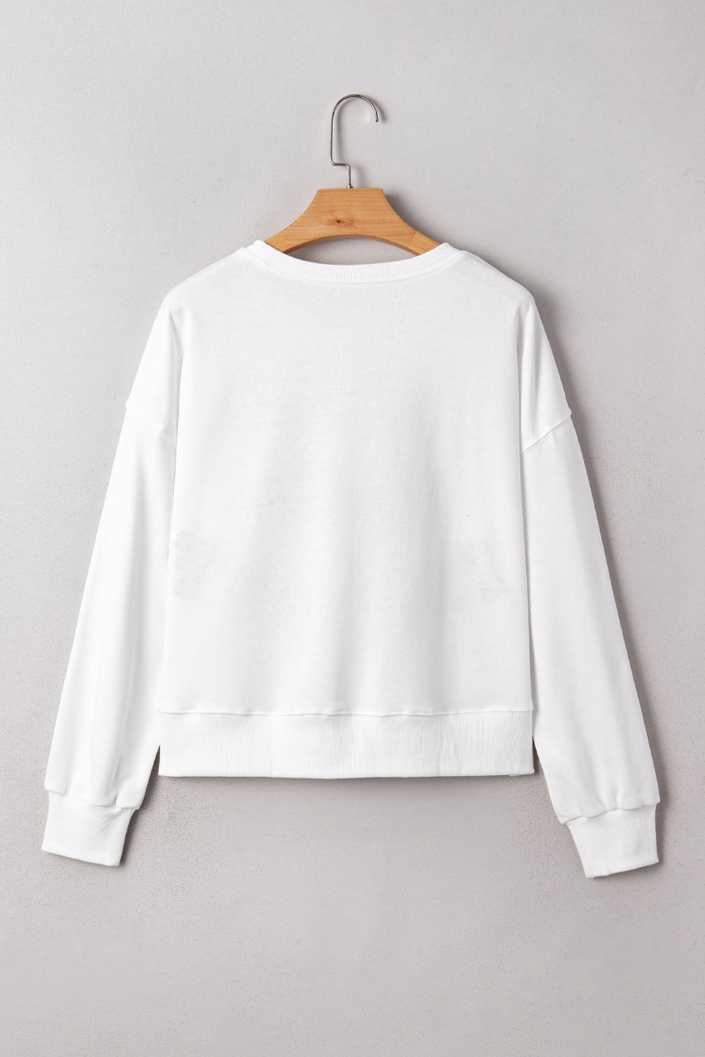 White CLASSY UNTIL KICKOFF Letter Graphic Loose Sweatshirt